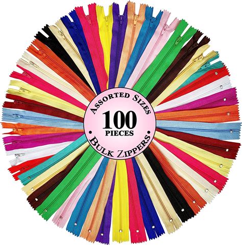 Kgs Bulk Nylon Zippers For Sewing Crafts 20 Assorted Colors