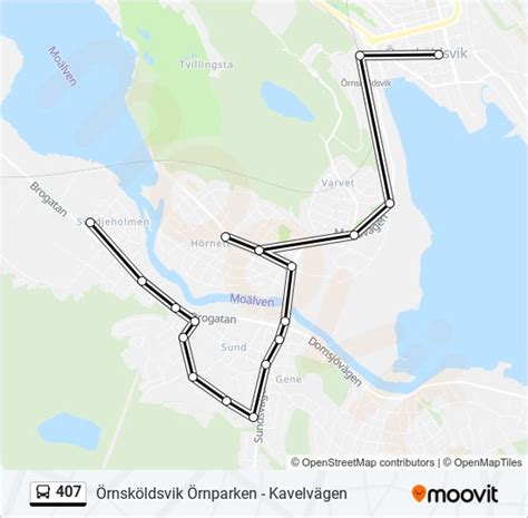 407 Route Schedules Stops Maps Örnsköldsvik Lertagsvägen Updated