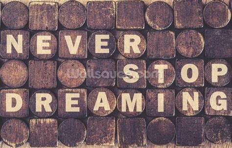 Never Stop Dreaming Wallpaper Mural | Wallsauce US