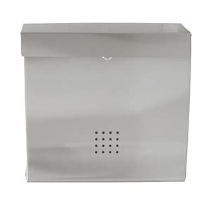 Caixa de Correio Fechadura para Muro Aço Inox Prata 38x25x12cm