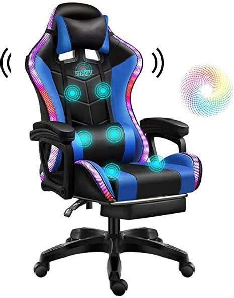 Gaming Chair with RGB LED Lights and Speakers