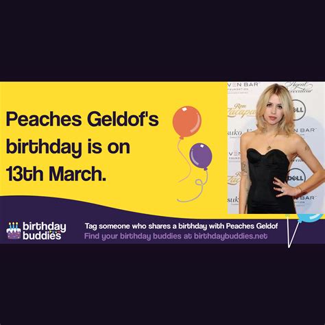 Peaches Geldof's birthday was 13th March 1989