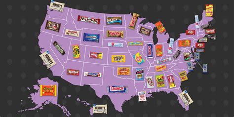 Favorite Halloween Candy By State Map United States Map