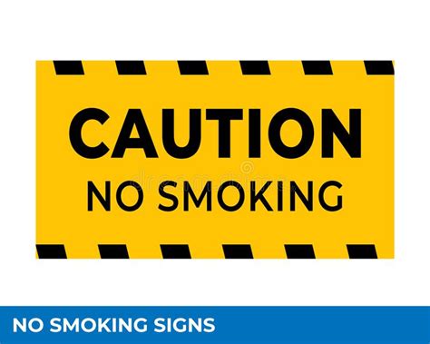 Warning No Smoking Area Signs in Vector, Easy To Use and Print Design ...