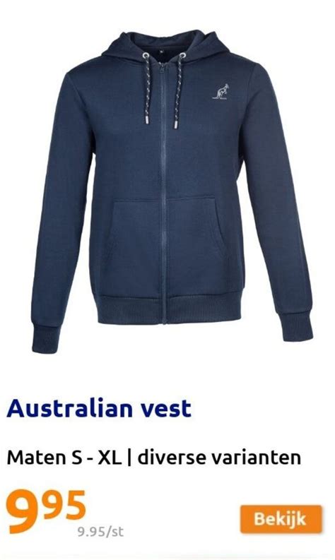 Australian Vest Maten S XL Promotie Bij Action