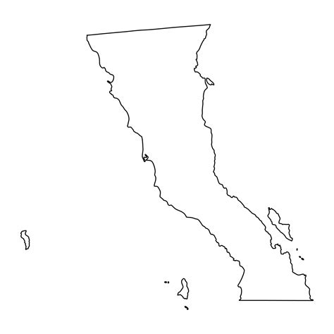 Baja California State Map Administrative Divisions Of The Country Of