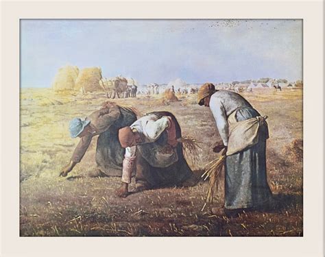 Vtg Art Print Jean Francois Millet The Gleaners Artista Franc S