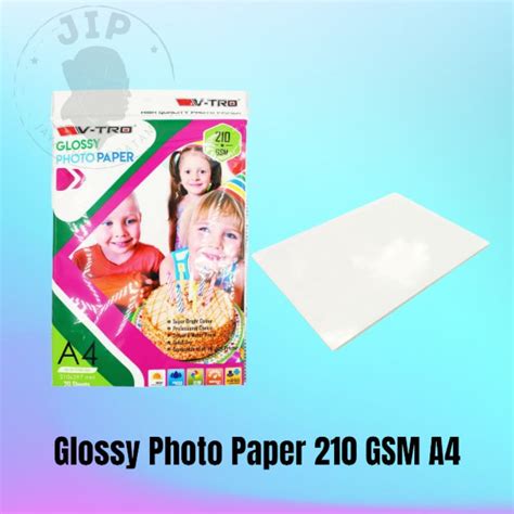 Jual Kertas Foto Glossy A Gsm V Tro Glossy Photo Paper Ketebalan