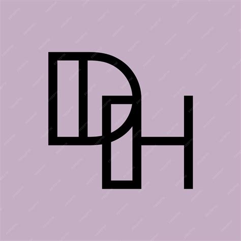 Premium Vector | Bold abstract dh logo mark modern icon