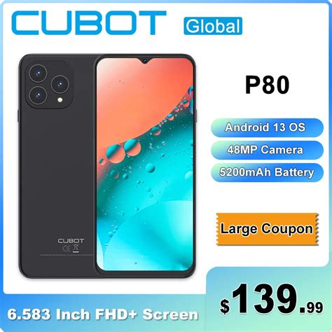 Cubot P Smartphone Fhd Tela Gb Ram Gb Rom Android