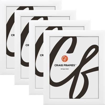 4 Pack Craig Frames Contemporary White Satin Picture Frame | Michaels