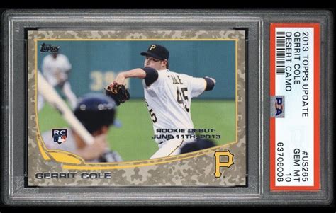 Topps Update Gerrit Cole Us Desert Camo Rookie Card Psa