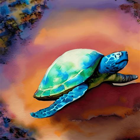 Watercolor Sea Turtle · Creative Fabrica