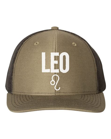 Leo Hat Leo Trucker Hat Adjustable 10 Different Colors Etsy