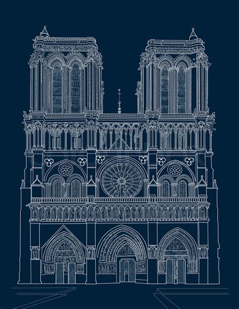 Notre Dame Cathedral Sketch At Explore Collection