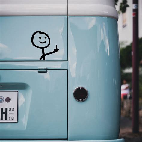 AUTO AUFKLEBER FUCK YOU MEME X CM MITTELFINGER JDM TUNING STICKER EBay De