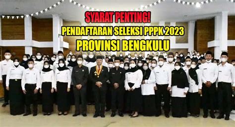 PENTING Peserta Seleksi PPPK 2023 Provinsi Bengkulu Wajib Penuhi