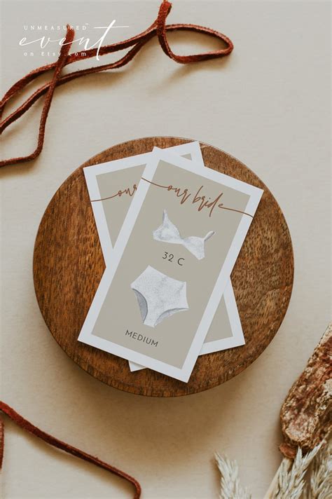 JADE Lingerie Card Template Bride S Measurement Card Insert Bachelorette Insert Instant
