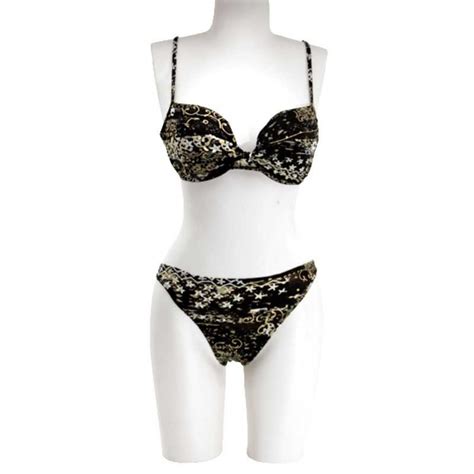 Maillot De Bain Femme Bikini Pi Ces Kan Noir Dor Last Price