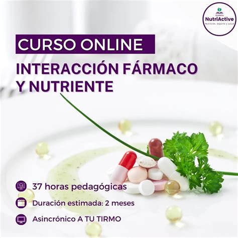 Interacción fármaco y nutriente Academia Nutriactive