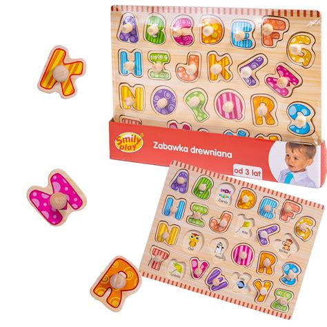 Uk Adanka Drewniana Puzzle Z Uchwytami Literki Allegro Pl