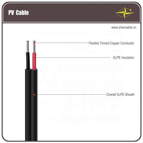 Solar Pv Twin Core Cable Tinned Copper Wire Kv Kv For