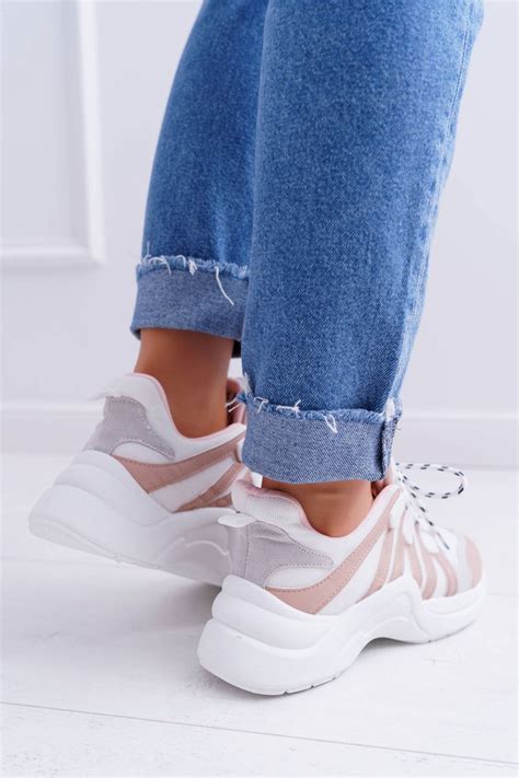 Sportowe Damskie Buty Gruba Podeszwa Nude Fina Bugo Pl Buty Damskie