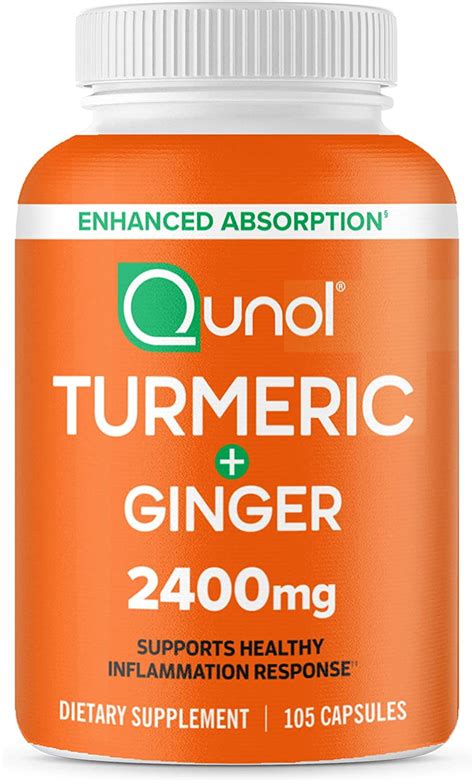 Qunol Turmeric Curcumin With Black Pepper And Ginger 2400mg Turmeric Extract With 95