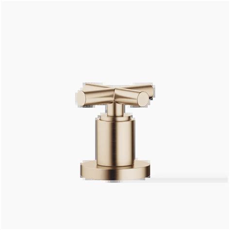 TARA Brushed Champagne Kt Gold Deck Valve Clockwise Closing Cold Or Hot