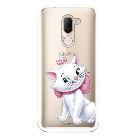 Funda Oficial Disney Marie Silueta Transparente Para Alcatel X Los