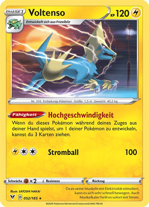 Voltenso Wert Bild K Nstler Seltenheit Pokemonkarte De