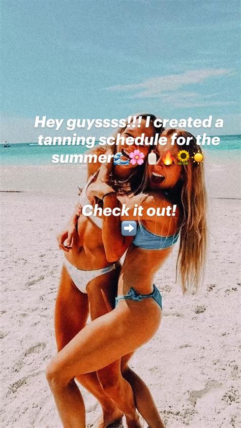 Hey Guyssss I Created A Tanning Schedule For The Summer🌊🌸🧴🔥🌻☀️ Check