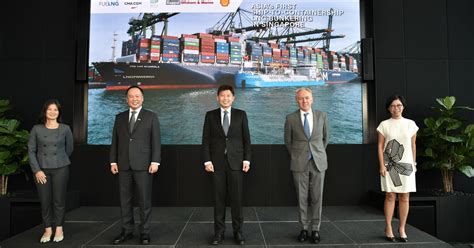 Asias First Ship To Containership Lng Bunkering Undertaken By Cma Cgm