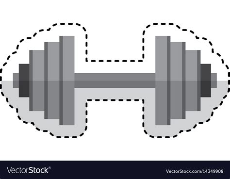 Weight Lifting Dumbbell Isolated Icon Royalty Free Vector