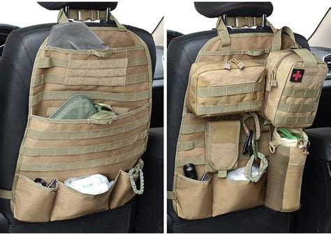 Jp Wrumava カーシートバックオーガナイザー タクティカル Molle ナイロン 車両パネル ユニバーサル