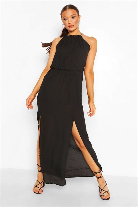 Strappy Side Split Maxi Dress Boohoo