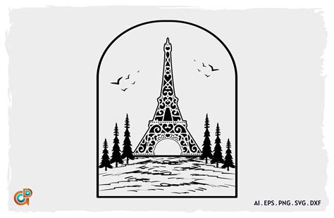 Eiffel Tower SVG Design Graphic By Design Gifts Creative Fabrica