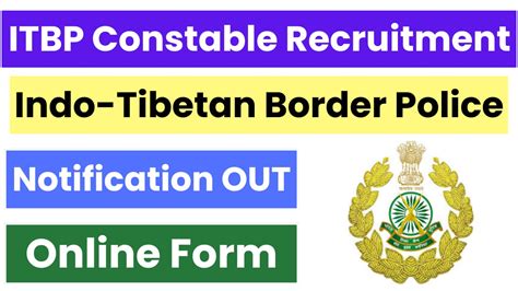 ITBP Constable Pioneer Recruitment 2024 202 Post Notification And