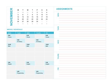 28 Free Weekly Schedule Templates [Excel, Word] - TemplateArchive