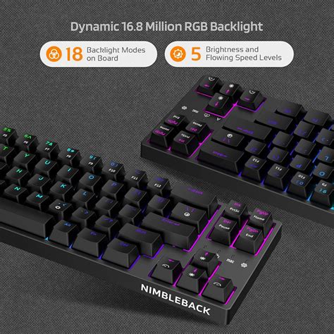 Ltc Nb Nimbleback Mechanical Keyboard With Rgb Backlit And Hot Swappable Blue Switch In