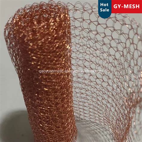 Copper Compressed Knitted Wire Mesh For Filter China Gas Liquid