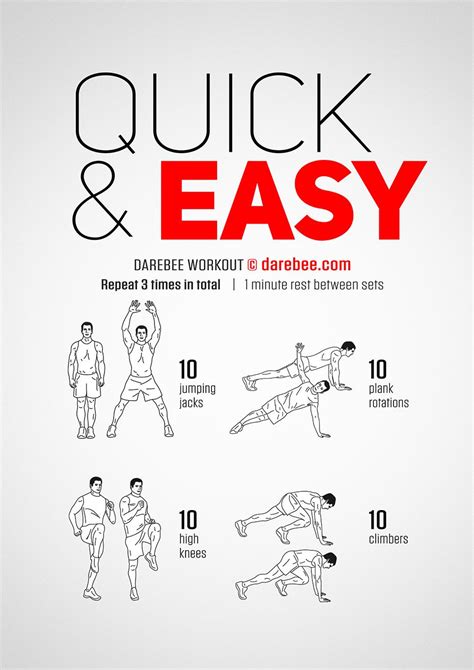 Simple Workout In 2021 Quick Easy Workouts Easy Workouts Morning