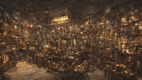 A Steampunk Store By Tian Gan Ultra Detailed Stable Diffusion