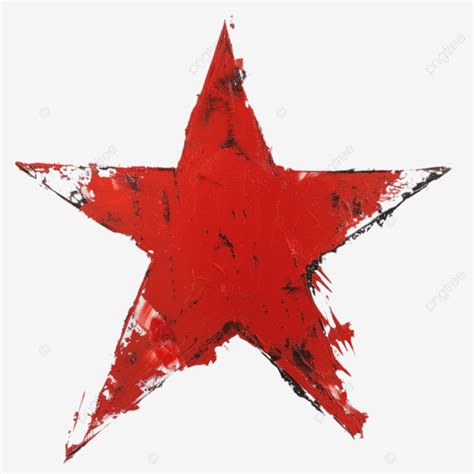 Symbolic Red Star Painting Red Star Painting Orange Swirls Png