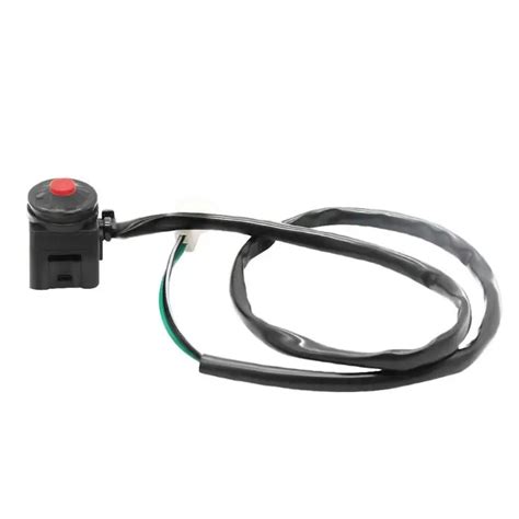 VODOOL Universal Motorcycle Red Push Button Kill Stop Switch For Motor