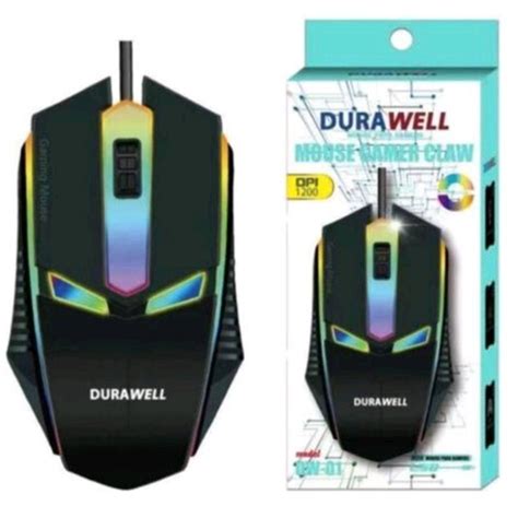 Mouse Gamer Fio USB Óptico Sensor Laser 1200 Dpi Led Rgb Dw 01