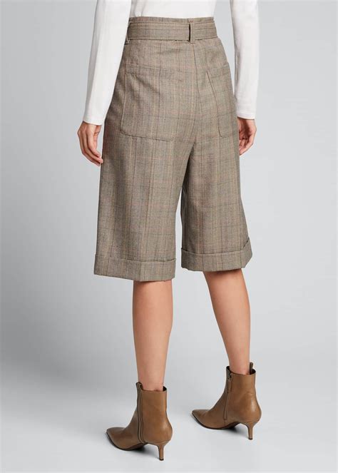 Brunello Cucinelli Wool Plaid Bermuda Shorts Bergdorf Goodman