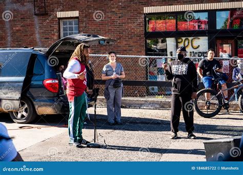 Live Demonstrators Sharing Stories in the Streets of Minneapolis Riots ...