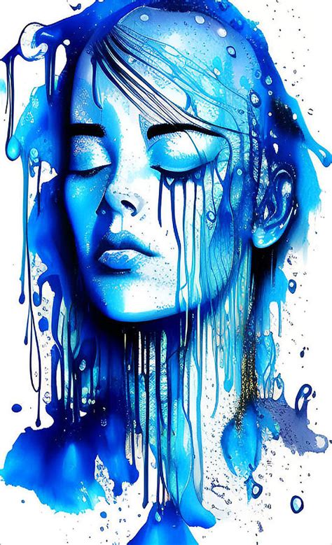 Drip Portrait 22 Digital Art by Barroa Artworks - Fine Art America