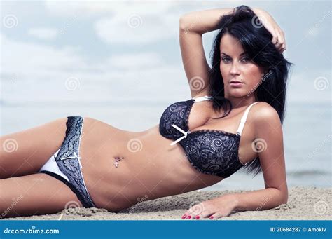 Beautiful Brunette Outdoors Stock Image Image Of Brunette Outside